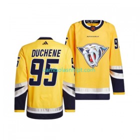 Camiseta Nashville Predators Matt Duchene 59 Adidas 2022-2023 Reverse Retro Amarelo Authentic - Homem